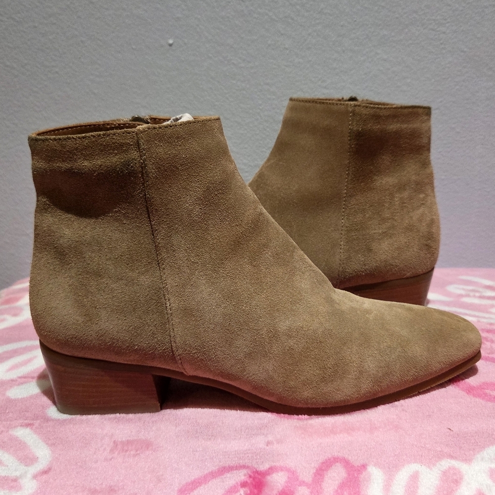 Women's Aquatalia Fuoco Suede Ankle Boots Champagne, Size 7.5M - Picture 5 of 16